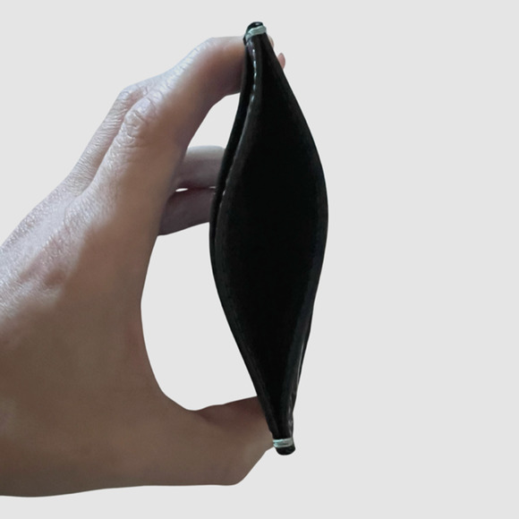 Coach Slim ID Card Case w/Houndstooth Print Teal/Wine/Silver, NWT - Picture 5 of 8